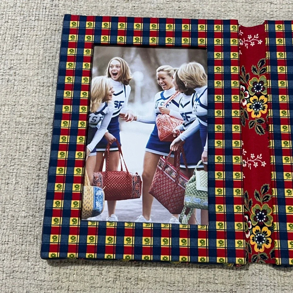 Vera Bradley Quilted Photo Frame‎ 4 x 6 Pictures Navy Floral Design NWOT